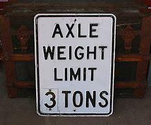 Road Restrictions - 3 & 5 tons per Axle